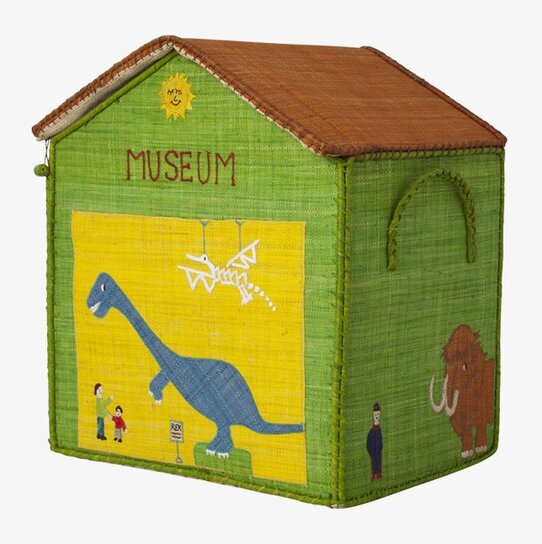 Förvaringslåda Museum Stor från Rice med dinosauriemotiv