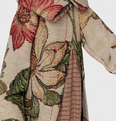 Bild av textil med blommönster och konstnärlig design