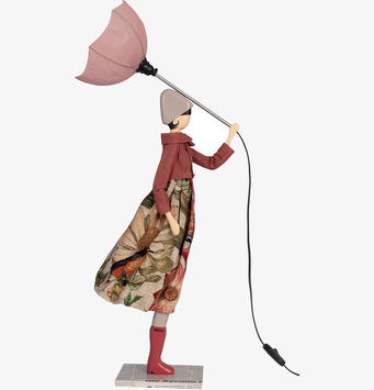 Bild av unik bordslampa med konstnärlig design