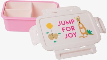 Bild av lekfull lunchlåda med djurmotiv och fack