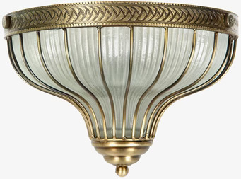 Foto av elegant taklampa med frostade glaspaneler