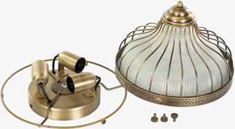 Bild av stilren plafondlampa med frostat glas