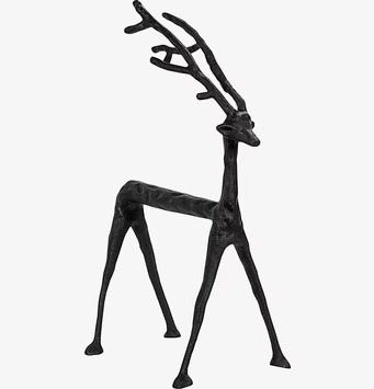 Bild av stiliserad gjutjärnsren i svart design