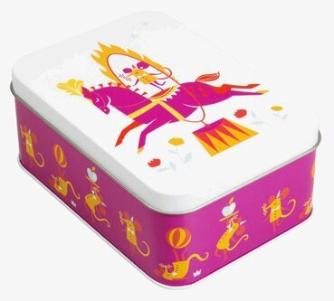 Bild av färgglad och praktisk matbox med hästmotiv