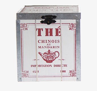 Bild av stilren vintage burk för te med klassisk design