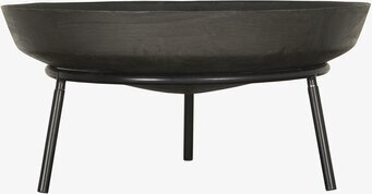 Foto av eldfat med stativ för utomhusbruk