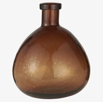 Bild av elegant brun glasvas med unik textur