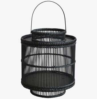 Bild av stilren ljuslykta i bambu och metall