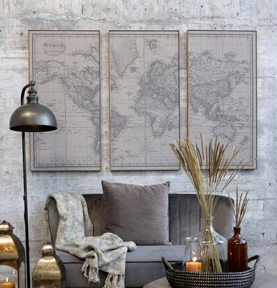 Bild av inbjudande interiör med vintage och modern stil