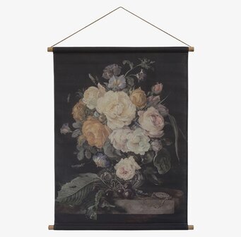 Bild av elegant väggdekoration med blomstermotiv