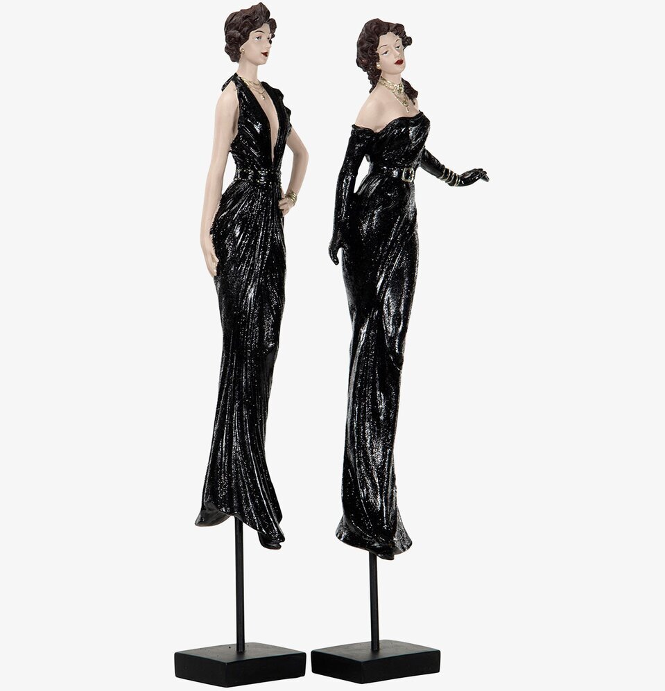 Ladies Elegant Mix Svart från A Lot Decoration: två figurer