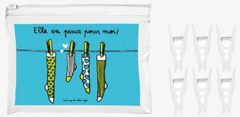 Bild av klädnypor med lekfull illustration och design