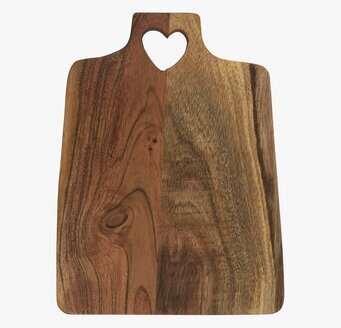 Bild av elegant skärbräda i akaciaträ med hjärtdetalj