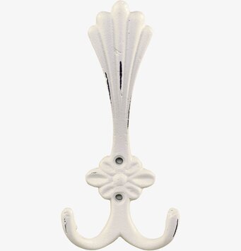 Bild av dekorativ vintagekrok med antik crèmefinish