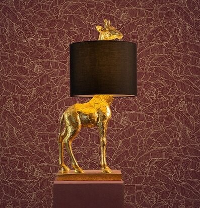 Foto av dekorativ bordslampa med giraffdesign