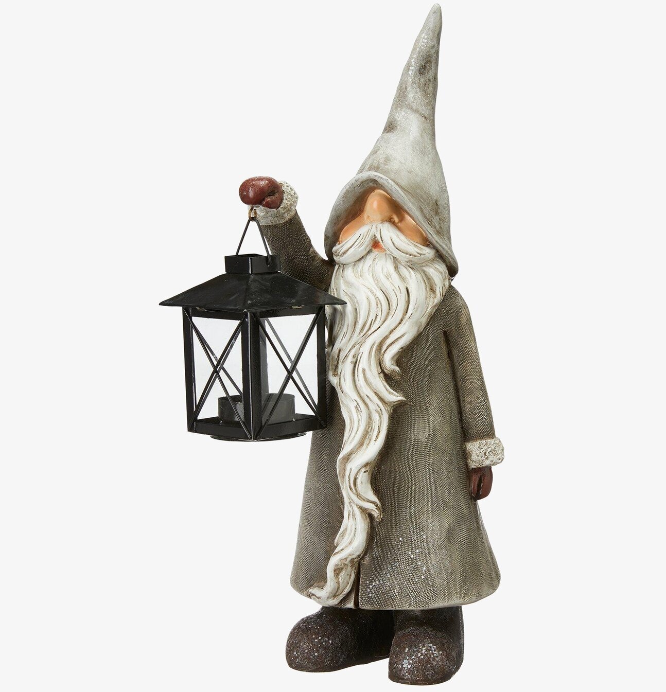 Tomte Med Lykta Grå från Wikholm Form i detaljerad design