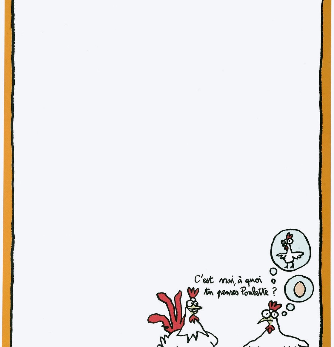 Bild av humoristisk magnettavla med hönstema och text