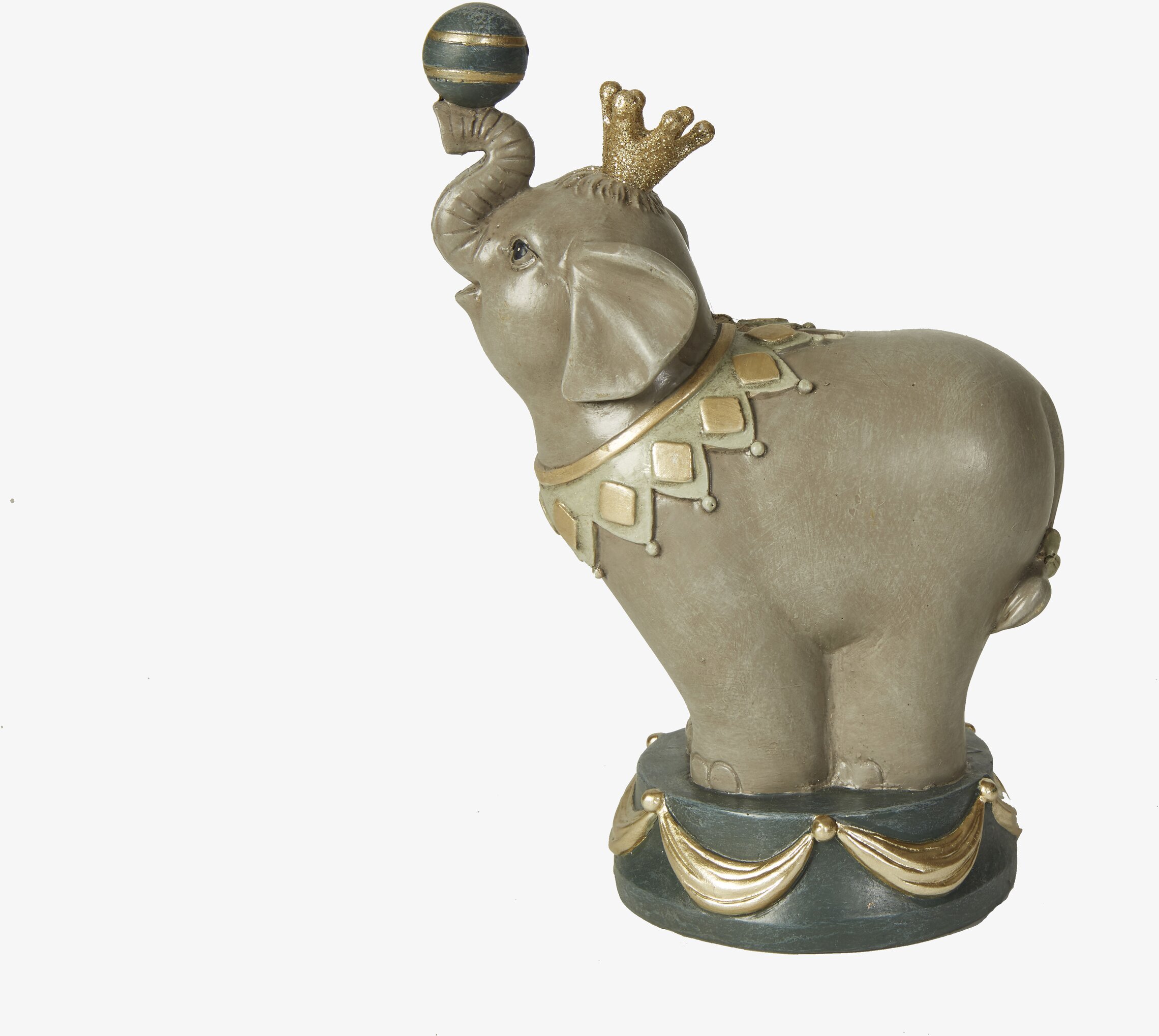 Bild av elegant elefantsparbössa med gyllene detaljer