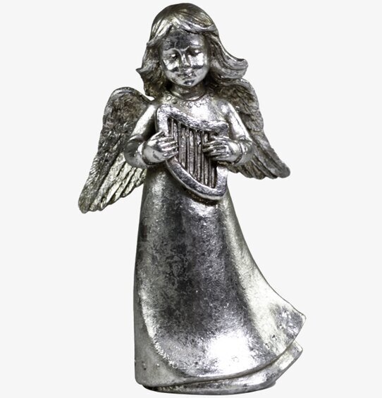Ängel Med Harpa Antik Silver från Chic Antique med detaljer