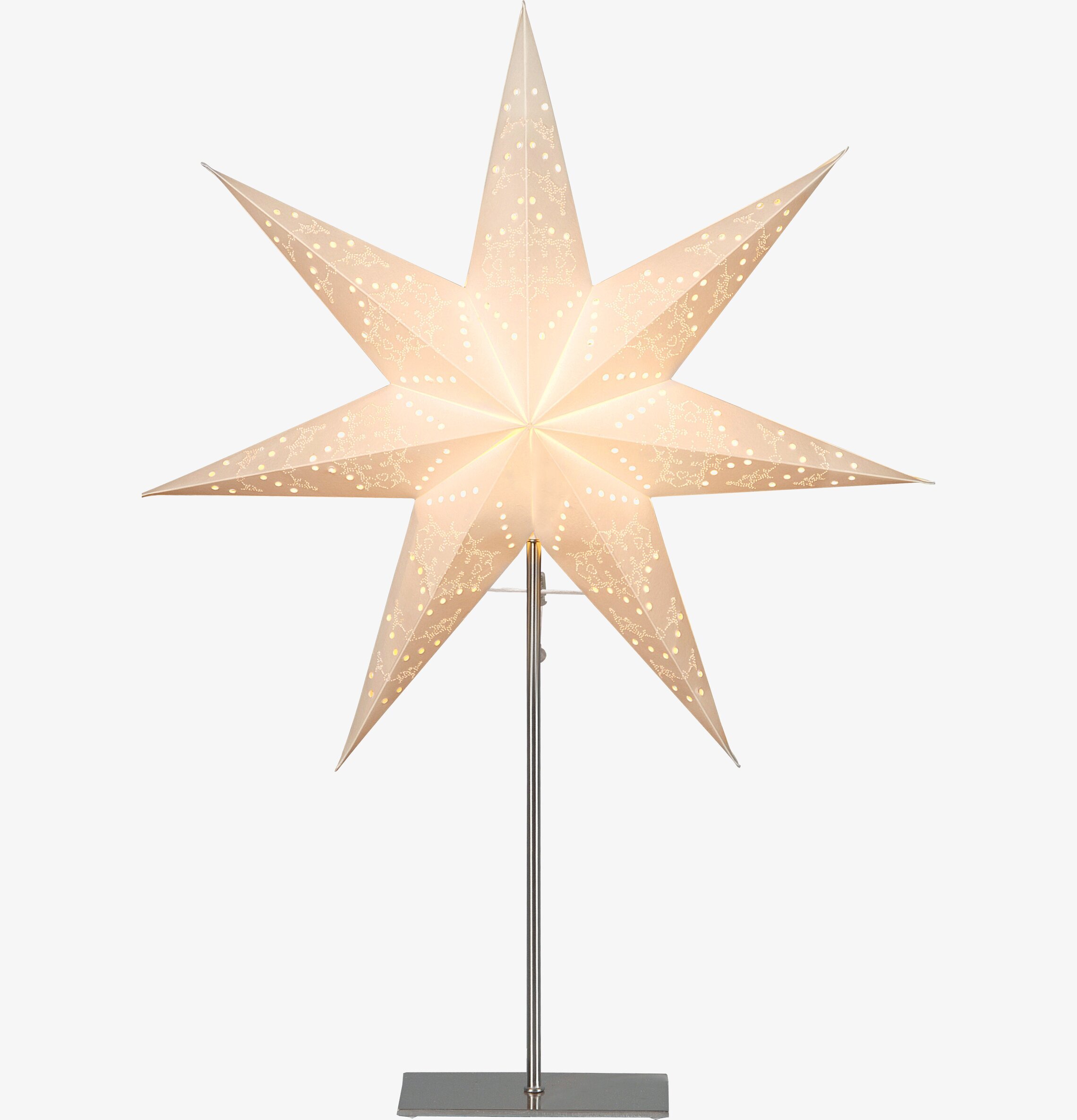 Bordsstjärna På Fot Sensy Vit från Star Trading på bord