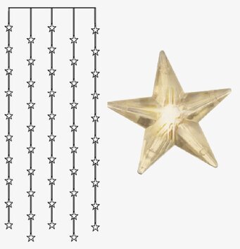 Bild av elegant ljusgardin med stämningsfulla stjärnor