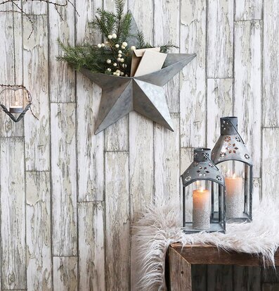 Bild av stämningsfull väggdekoration med stjärntema