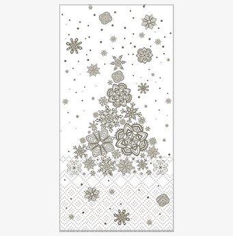 Bild av eleganta servetter med vintrigt julmotiv