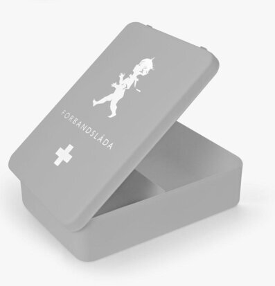 Bild av stilrent och praktiskt medicinskåp i grått