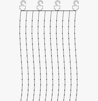 Bild av stämningsfull ljusgardin för inomhusbruk