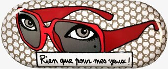 Bild av stilfullt glasögonfodral med lekfull design