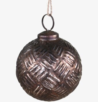 Bild av en vackert utformad julkula med antik stil