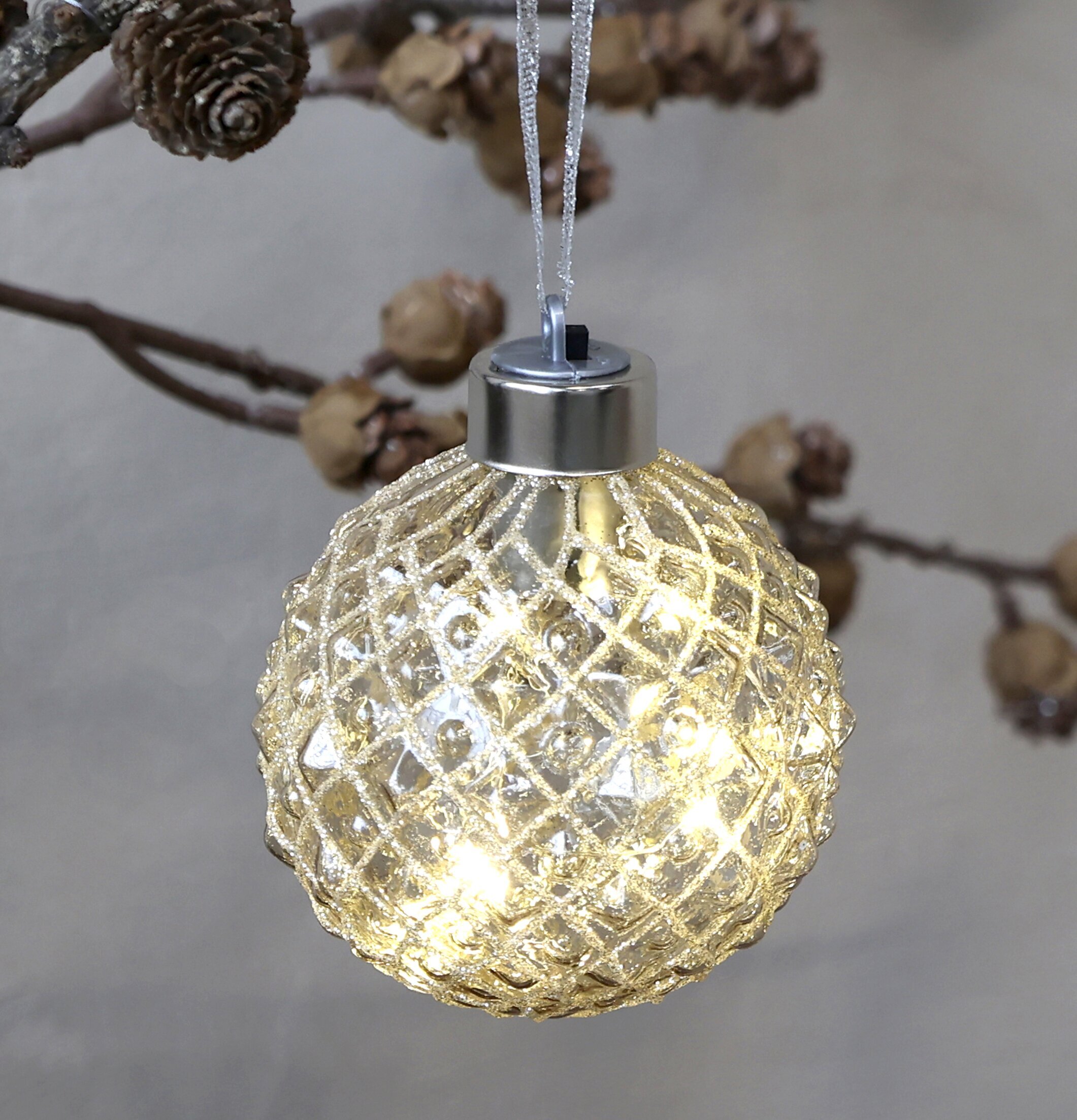 Julkula Glitter LED från Chic Antique i transparent glas