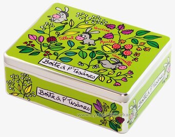 Bild av färgglad plåtburk med åsnor och växter