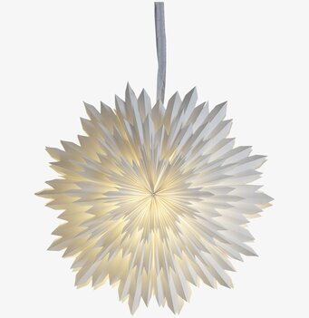 Bild av elegant upplyst pappersstjärna med spetsar