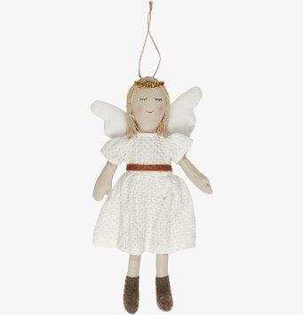 Bild av dekorativ ängel för julstämning hemma