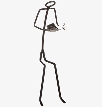 Bild av skulptur i smide: Läsande människa 30 cm