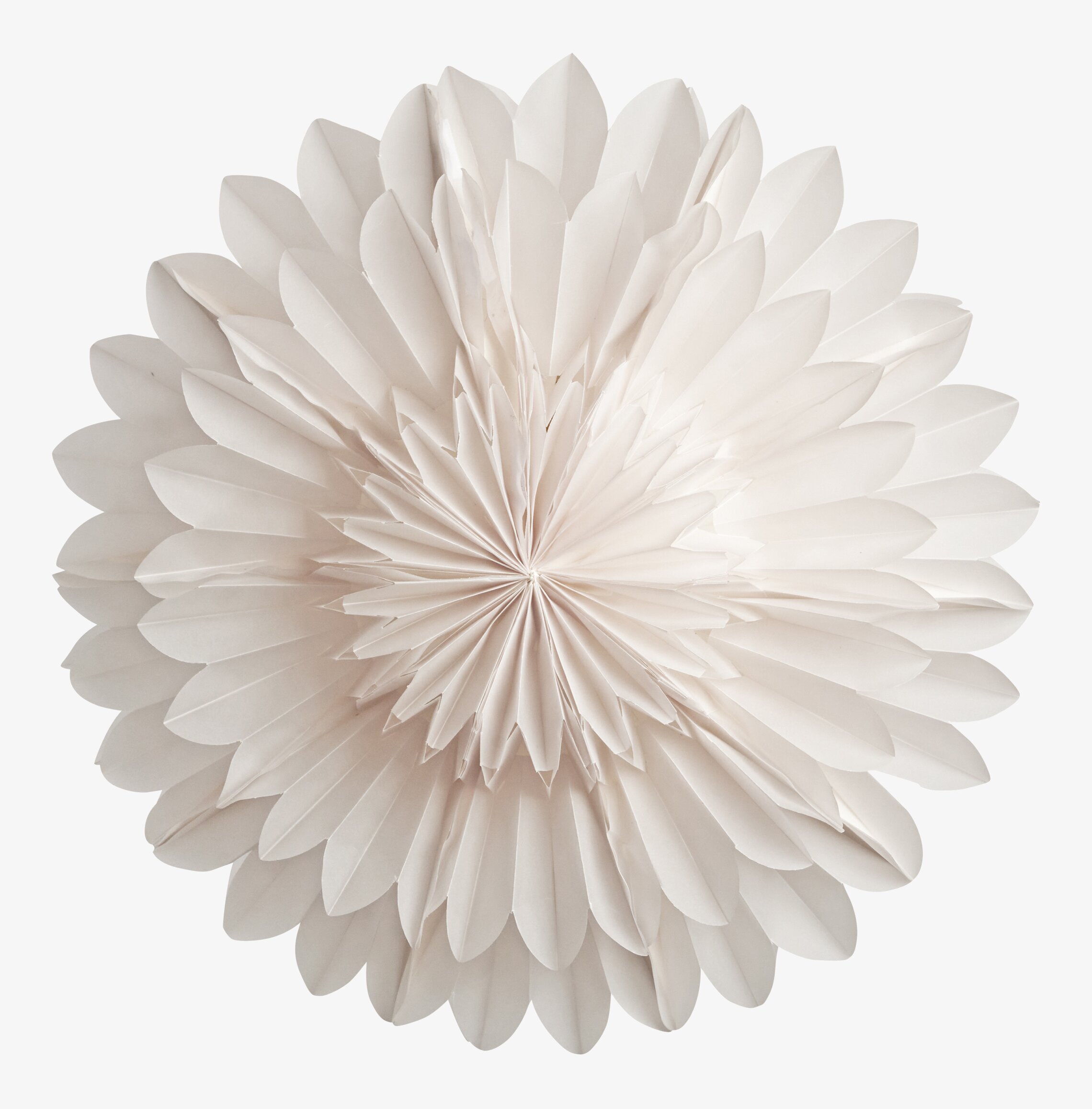 Julstjärna Lotus 44 Vit från Watt och Veke i vitt papper