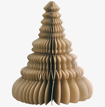 Bild av elegant pappersjulgran i jordnära toner