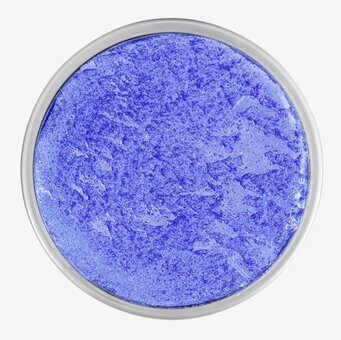 Bild av gnistrande blå ansiktsfärg med metallisk lyster