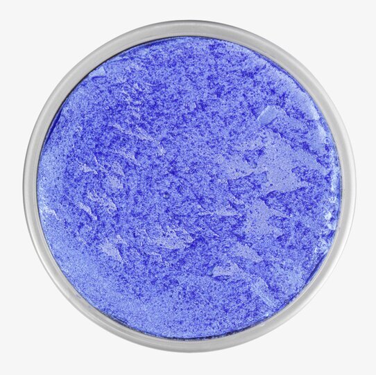 Bild av gnistrande blå ansiktsfärg med metallisk lyster