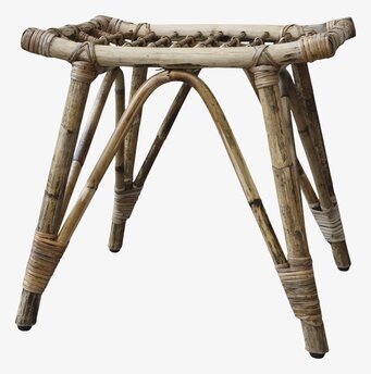 Bild av stilfull pall i naturlig rottingdesign