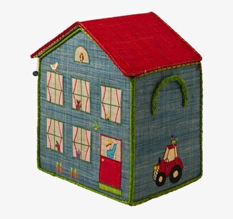 Bild av färgstark och unik förvaringslåda som hus