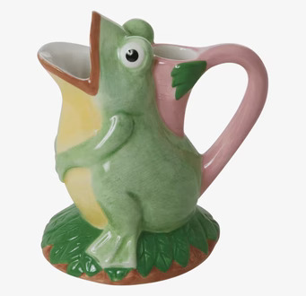 Bild av färgglad vas med unik grodform och design