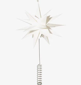 Bild av elegant vit toppstjärna för juldekoration