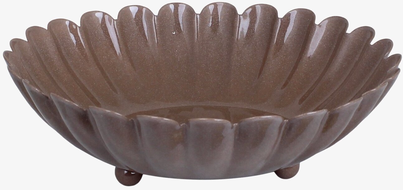 Bild av elegant rosa skål med blommigt mönster