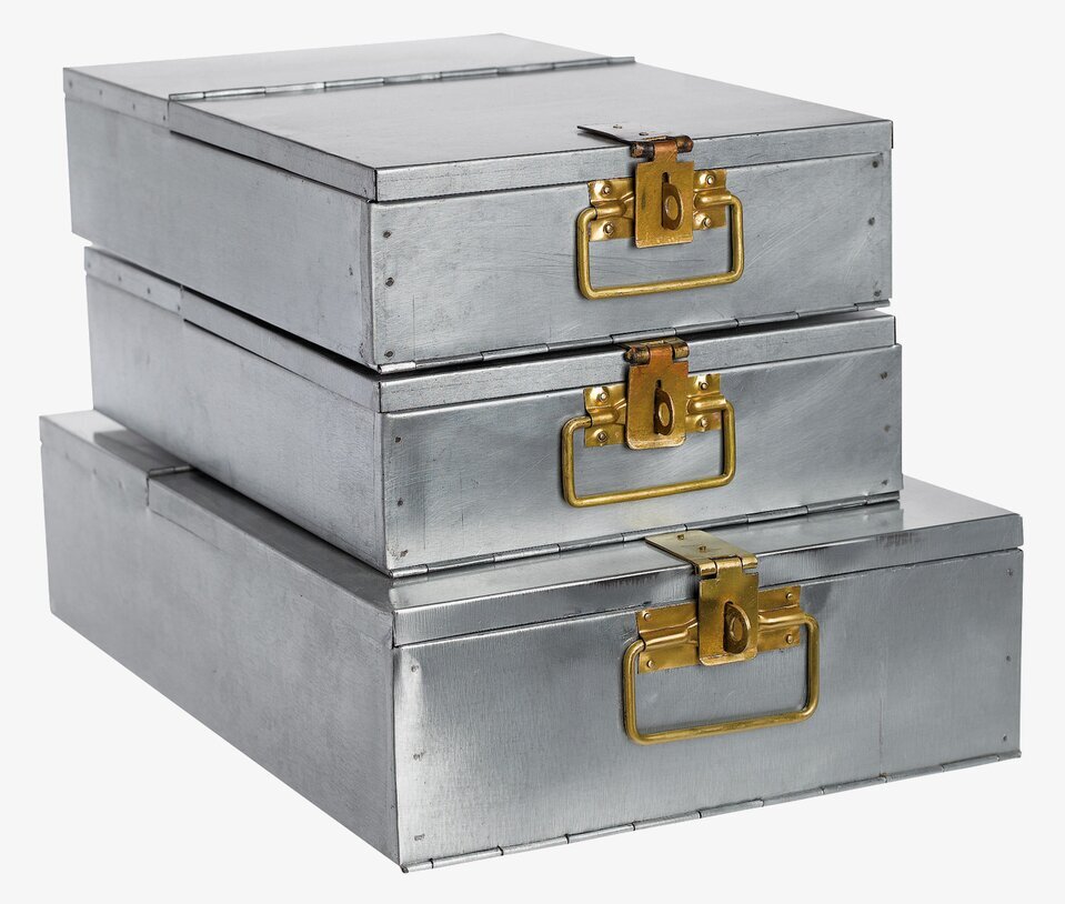 Bank box från House Doctor, stilrena förvaringslådor i metall
