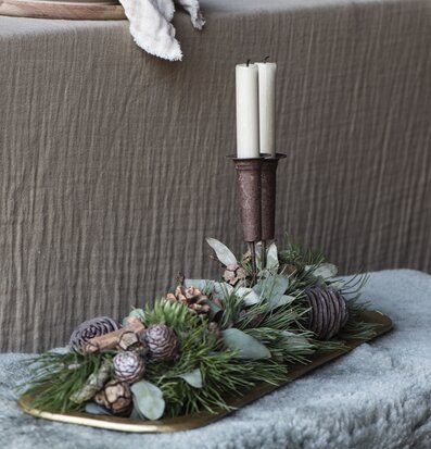 Foto av rustik och naturinspirerad bordsdekoration