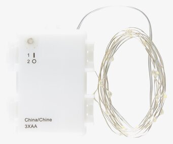 Bild av ljusslinga med 20 LED-lampor för utomhusbruk