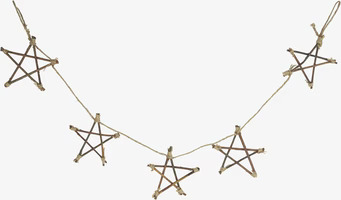 Bild av dekorativ girlang med rustik och naturlig stil