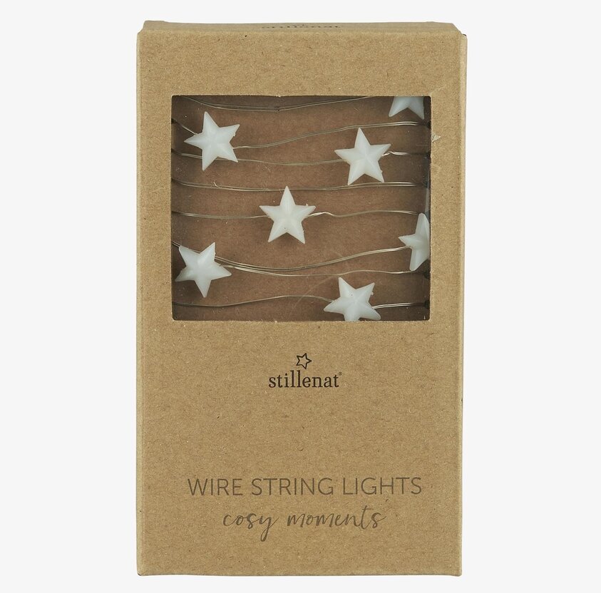 Ljusslinga 40 Stjärnor från IB Laursen i brun kartong